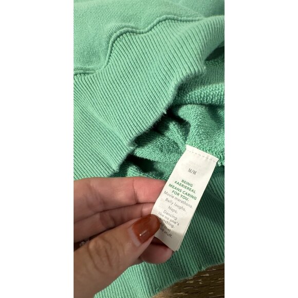 Aerie American Eagle Ice Cold Ski Resort Oversized Green Sweatshirt Size Medium - Picture 8 of 10